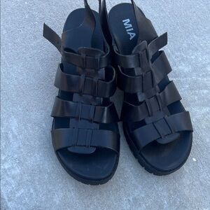 MIA Black Gladiator Sandals